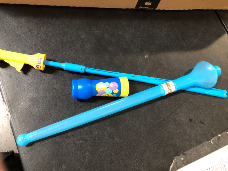 Photo 1 of Uncle Bubble Giant Bubble Wands | 3-Piece Set Pack - Includes Wand, Big Bubble Sword and 8oz Ultra Bubble Solution | Outdoor Toy for Kids, Boys, and Girls (Giant Bubble Wands, UB112, 1, UB112)