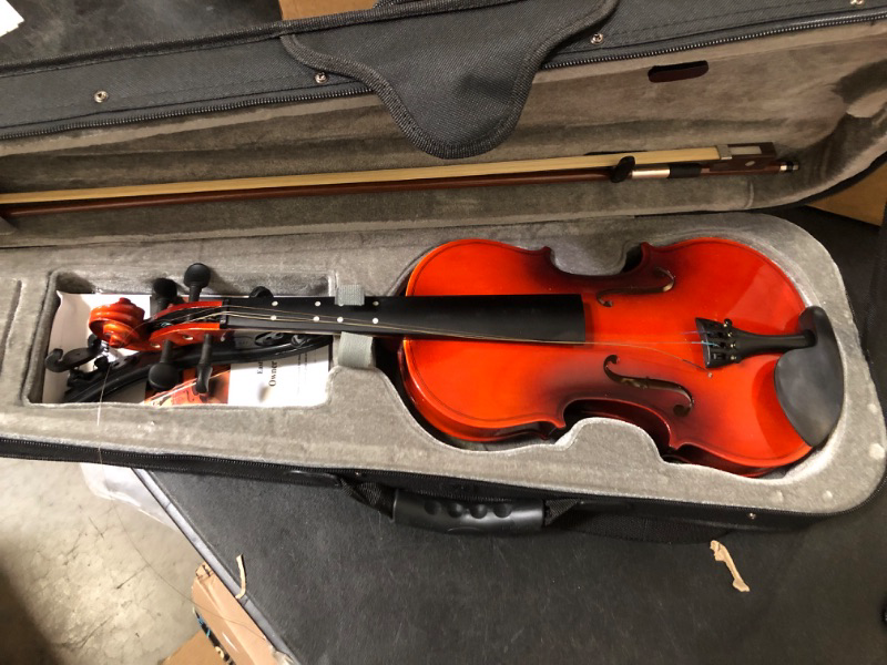 Photo 2 of Eastar 3/4 Violin for Beginners, Violins Kit for Student, Fiddle with Hard Case, Rosin, Shoulder Rest, Bow, and Extra Strings (Imprinted Finger Guide on Fingerboard)
