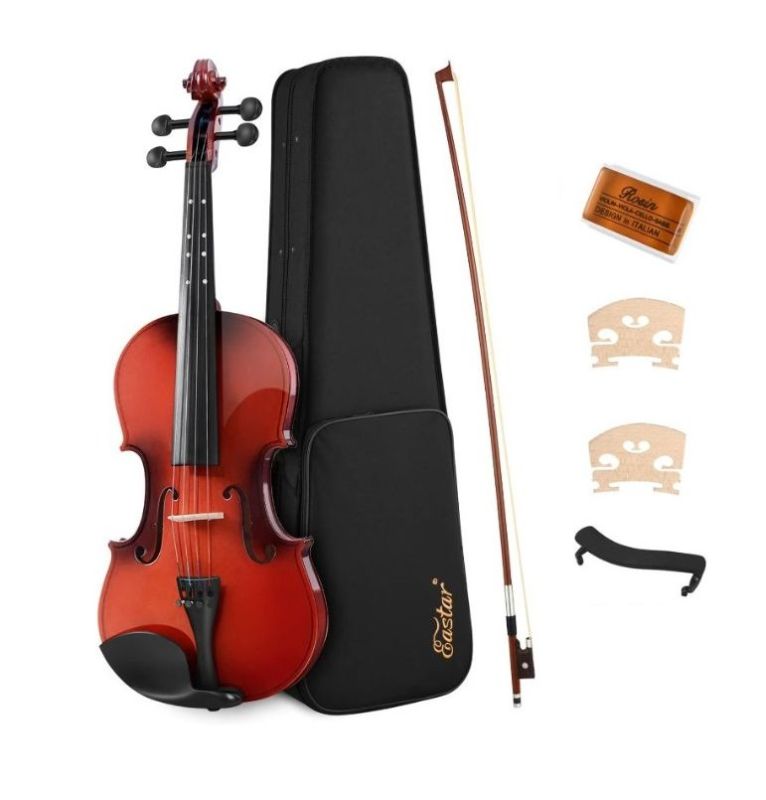Photo 1 of Eastar 3/4 Violin for Beginners, Violins Kit for Student, Fiddle with Hard Case, Rosin, Shoulder Rest, Bow, & Fingerboard 