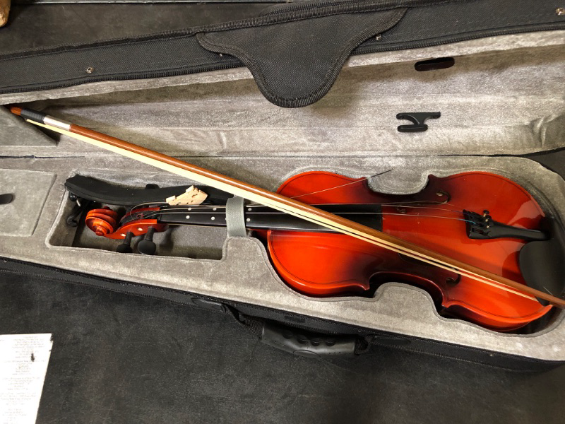 Photo 2 of Eastar 3/4 Violin for Beginners, Violins Kit for Student, Fiddle with Hard Case, Rosin, Shoulder Rest, Bow, & Fingerboard 