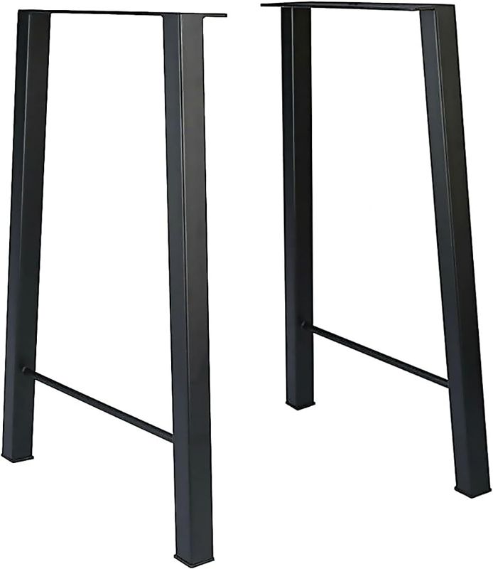 Photo 1 of 2 PCS 28'' Industry Trapezoid Dinning Table Legs Metal Steel Desk Legs DIY Furniture