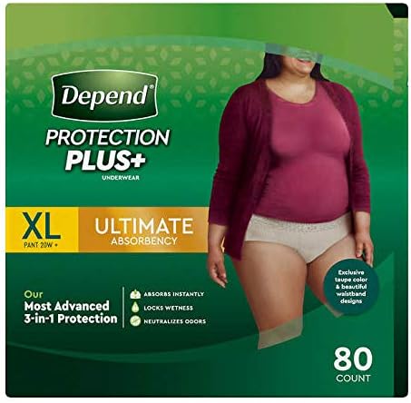Photo 1 of Depend Protection Plus Ultimate Underwear for Women XL 80ct