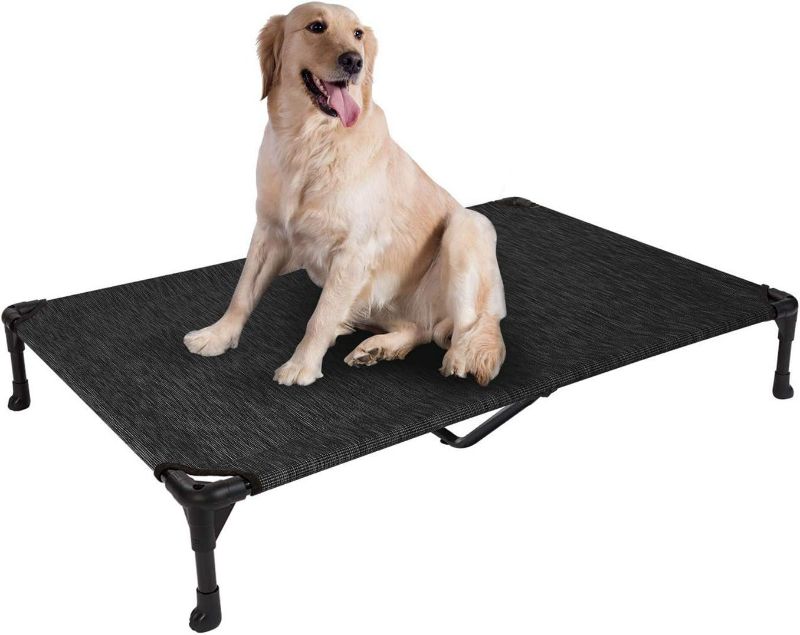 Photo 1 of Veehoo Cooling Elevated Dog Bed, Portable Raised Pet Cot with Washable & Breathable Mesh, No-Slip Feet Durable Dog Cots Bed for Indoor & Outdoor Use, X Large, CWC1803-XL