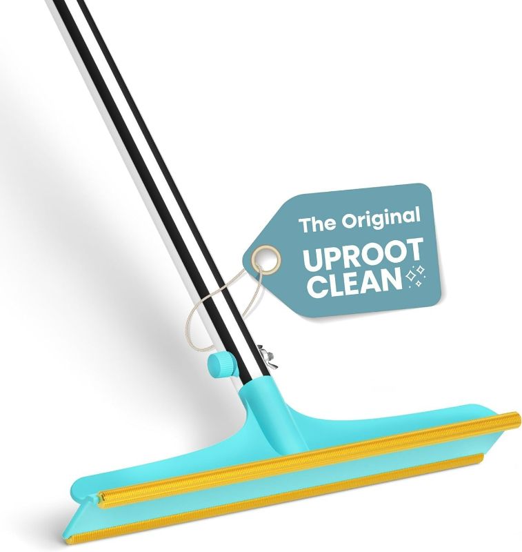 Photo 1 of Uproot Cleaner Xtra Pet Hair Removal Broom: Reusable Carpet Rake with Telescopic 60" Handle - As Powerful as Uproot Cleaner Pro Pet Hair Remover, but Made for Carpets, Curtains, & Hard-to-Reach Places