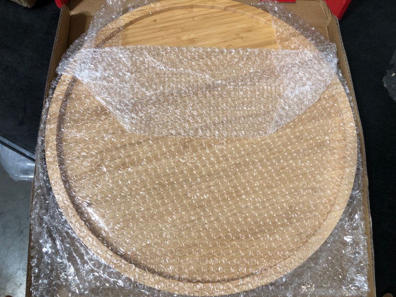 Photo 1 of Large Charcuterie Board - 17 in, Round Charcuterie Boards Extra Large, Large Cheese Board, Round Cheese Board Set, Charcuterie Tray, Cheese Tray, Beautiful Charcuterie Boards Gift for Mom