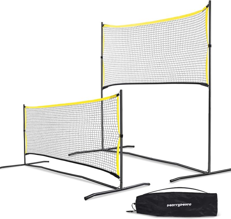 Photo 1 of Pickleball Net with Practice Rebounder: 6ft Wide Pickleball Trainer - Practice Rebounder for Solo and Dink Pickleball Training