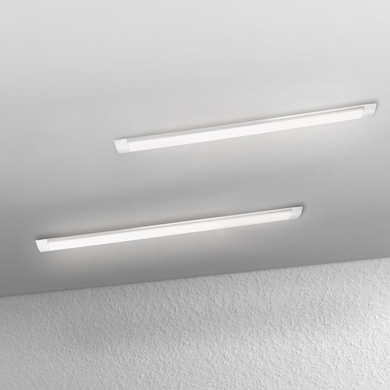 Photo 1 of 2-Pack 4FT LED Batten, close to ceiling light fixtures, 40W, Ultra-Thin Day Light, 4000K, IP20, LED Ceiling Light for garage, stores, warehouse, office, Corridor, supermarkets, etc.