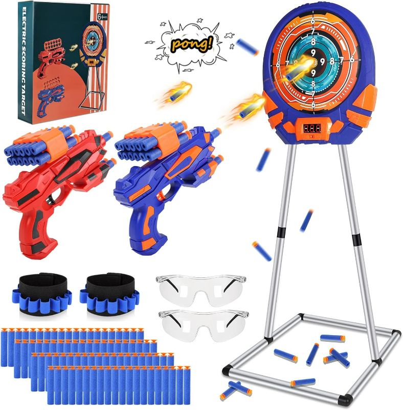 Photo 1 of Shooting Target for Nerf w/Toy Guns and Foam Darts, Upgrade Digital Shooting Game with Touch Screen Practice Target, Electronic Scoring Targets for Nerf Gun for Kids Aged 5 -13 Boys, Girls