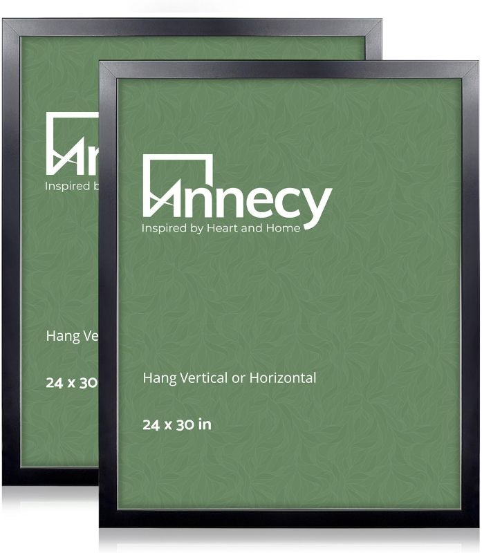 Photo 1 of Annecy 24x30 Picture Frame Black?1 Pack?, 24 x 30 Picture Frame for Wall Decoration, Classic Black Minimalist Style Suitable for Decorating Houses, Offices, Hotels