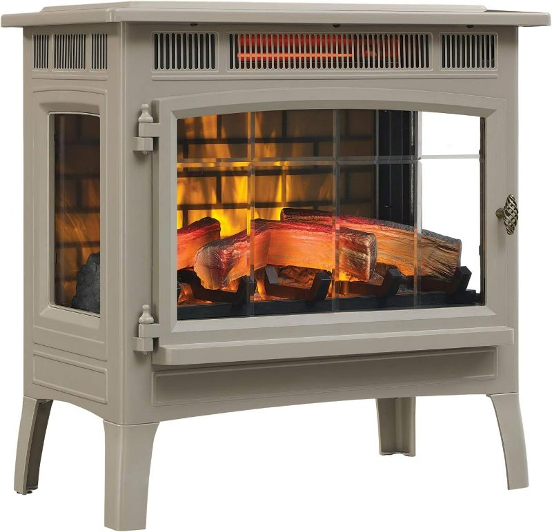 Photo 1 of Duraflame Electric Infrared Quartz Fireplace Stove with 3D Flame Effect, French Gray