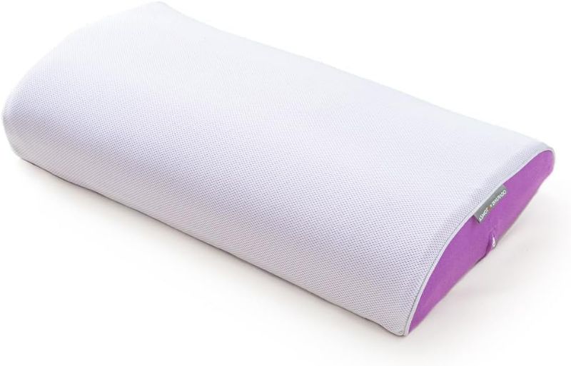 Photo 1 of Sleepmerge Pillow, Memory Foam, Cervical Spine Support, 11.8×23.6in,Comfortable Pillow, Height Adjustment,Pillow for Neck Pain Relief, Made in Japan, (Purple)