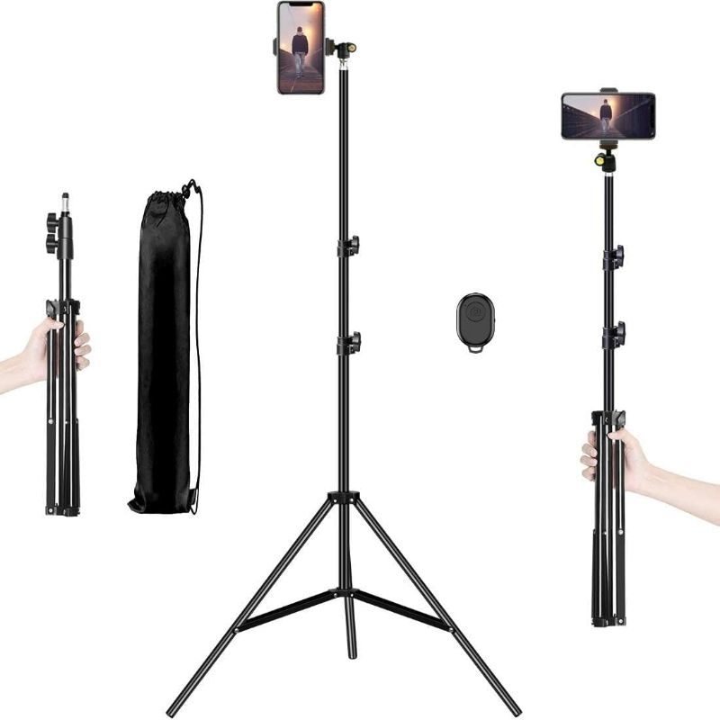 Photo 1 of Selfie Stick Tripod, 65" Extendable Tall Camera Cell Phone Tripod Stand with Remote for iPhone 15 14 13 12 11 Pro Max Samsung Galaxy S23 S22 S21