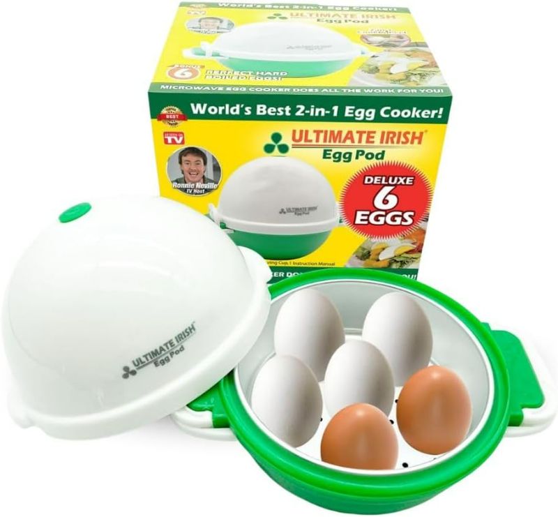 Photo 1 of Egg Pod -Ronnie Neville’s Original as Seen on TV Microwave Egg Cooker, Perfectly Cooked & Peeled Egg, Capacity 6 Eggs, Boiled Egg Maker, Cooking Accessories, Microwave Egg Boiler Cooker