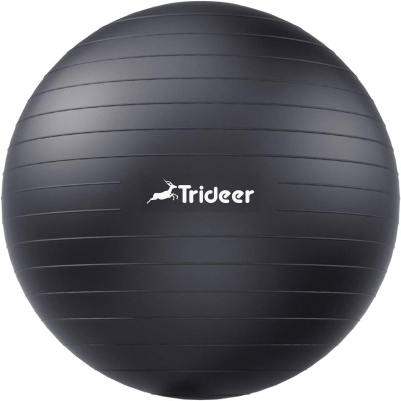 Photo 1 of Trideer Yoga Ball Exercise Ball for Working Out, 5 Sizes Gym Ball, Birthing Ball for Pregnancy, Swiss Ball for Physical Therapy, Balance, Stability, Fitness, Office Ball Chair, Quick Pump Included