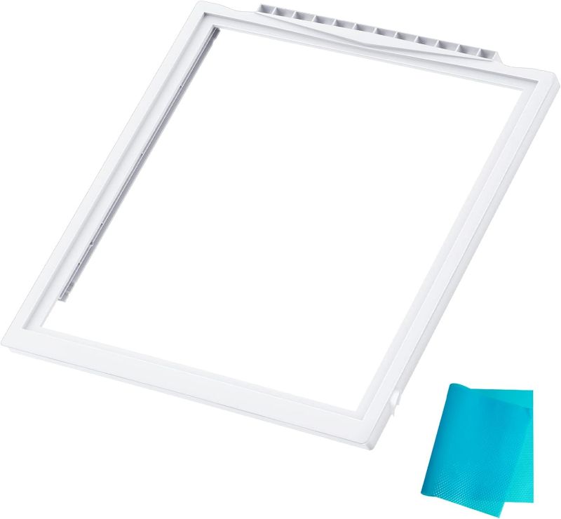 Photo 1 of Updated 241969501 Shelf Frame without Glass Refrigerator Crisper Pan Cover Compatible with Frigidaire Shelf Replacement Parts Refrigerator Door Shelf Frame AP4433007,PS2363832, FFSS2615TE0,LFSS2612TE0
