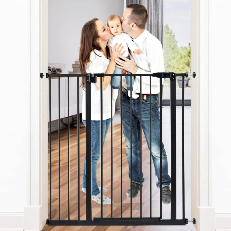 Photo 1 of Kinfant 41" Extra Tall Baby Gate - 41 Inch Pet Gate includes 6-Inch Extension Kit & Pressure Mount Kit, Auto Close Baby Gates for Toddler and Pet