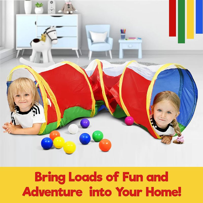 Photo 1 of Hide N Side 6ft Crawl Through Play Tunnel Toy, Pop up Tunnel for Kids Toddlers Dogs Babies Infants & Children Gift Indoor & Outdoor Action Toy Tunnel