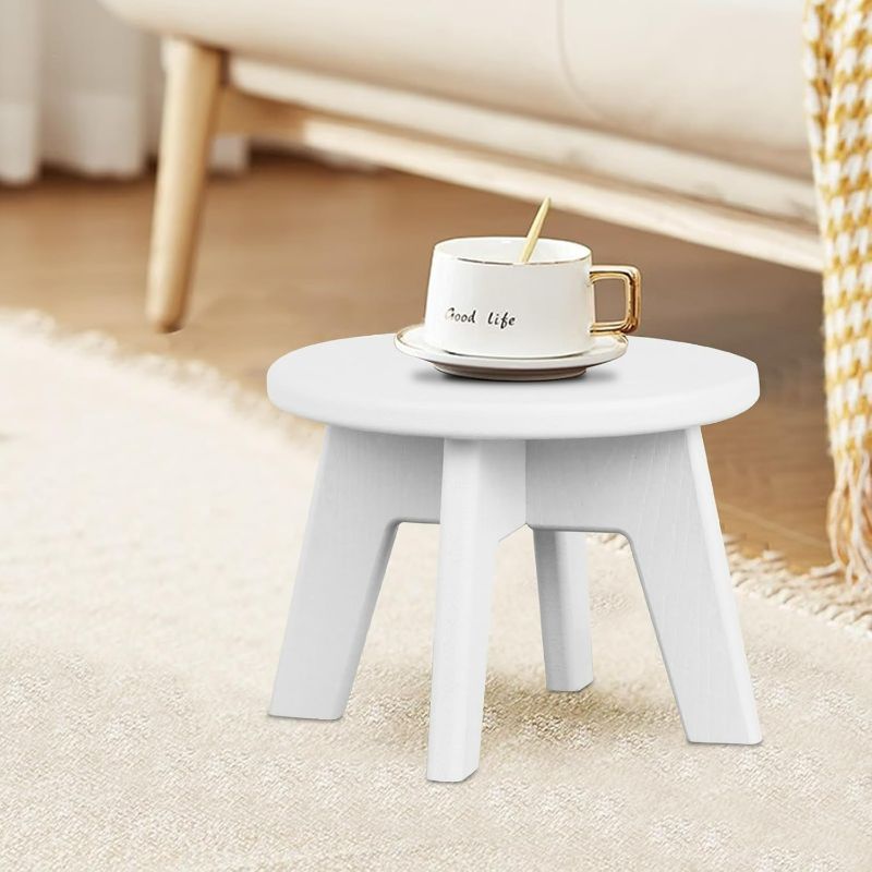 Photo 1 of (Color White) Stool for Sitting, Step Stools for Adults, Plant Stand, Small Short Stool, Low Stool, Round Step Stool,HDPE Mushroom Stool, Furniture Stool for Kitchen Bathroom Bedroom Garden
