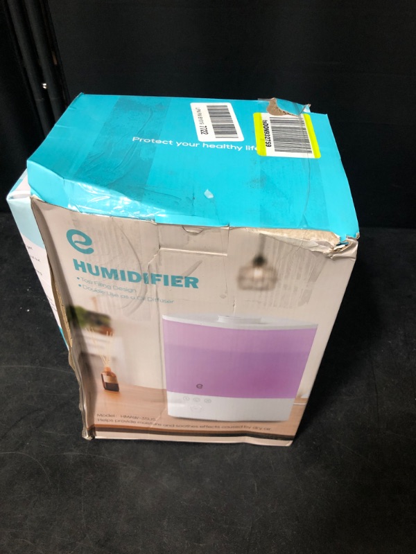 Photo 2 of Humidifiers for Bedroom Large Room, Esemoil Smart WiFi Cool Mist Humidifiers for Baby, 3.5L Top Fill & 28dB Quiet, 40H Air Ultrasonic Diffuser with 8 Color Light, Voice Control, Compatible with Alexa