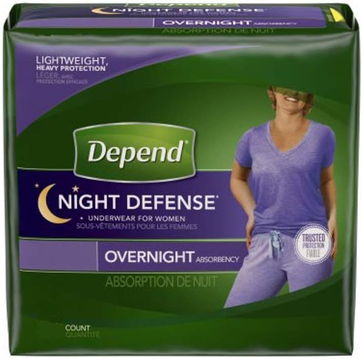 Photo 1 of (51 Count, Size Large) Depend Women's Night Defense Pull-On Underwear