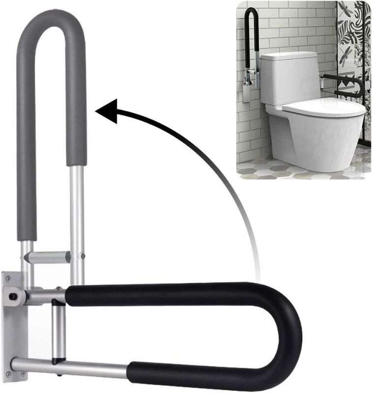 Photo 1 of Botabay Handicap Grab Bars Rails 23.6 Inch Toilet Handrails Bathroom Safety Bar Hand Support Rail Handicapped Handrail Accessories for Seniors Elderly Disabled Mounted Bath Grips