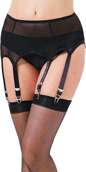 Photo 1 of Womens XXL Lace Garter Belt/Sexy Mesh Suspender with 6 Vintage Strap Metal Clip for Women Stocking/Lingerie (Garter Belt Sold Only)
