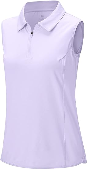 Photo 1 of Womens Small BGOWATU Women's Sleeveless Golf Polo Shirts 1/4 Zip Tennis Tank Tops with Collar UV Protection Quick Dry
