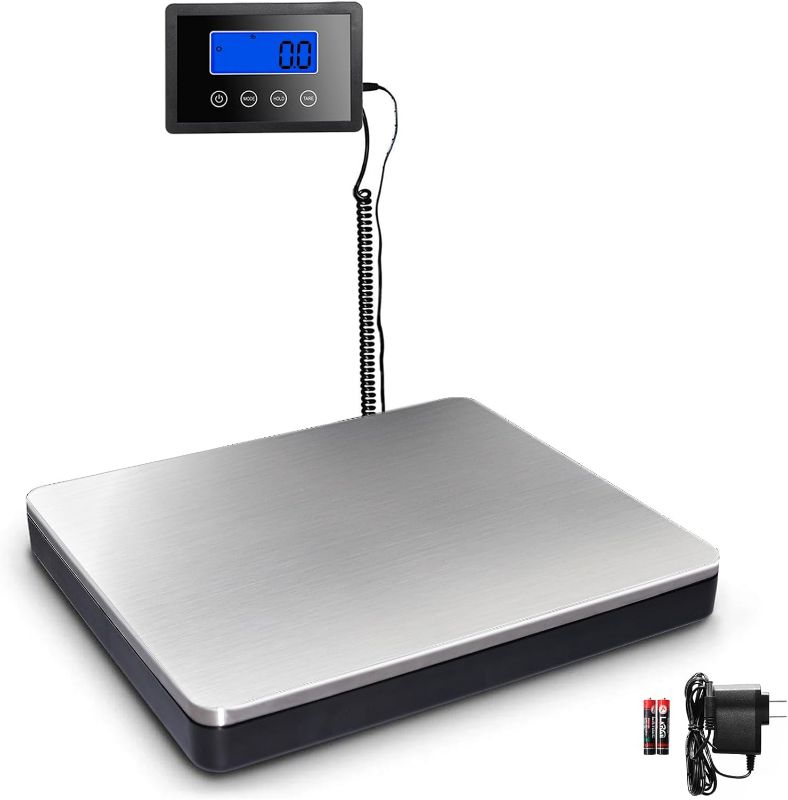 Photo 1 of Fuzion Shipping Scale 360lb with High Accuracy, Heavy Duty Stainless Steel Postal Scale with Timer/Hold/Tare, Digital Shipping Scale for Packages/Luggage/Post Office/Home, Battery & AC/DC Adapter
