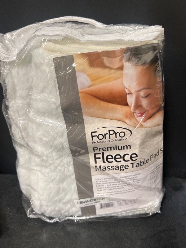 Photo 2 of ForPro Premium Fleece Massage Pad Set, Natural, Extra Soft, Hypoallergenic, for Massage Tables, Includes Pad and Face Rest Cover, 31” W x 72” L
