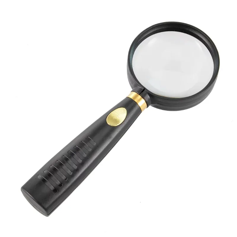 Photo 1 of 50mm 10X Handheld Book Reading Magnifying Glass Lens Magnifier Black
