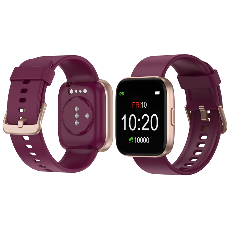Photo 1 of Letsfit Smartwatch IW1 Heart Rate, Blood Oxygen Monitor, Activity Tracker, 1.4 Inch Screen, Purple and Gold
