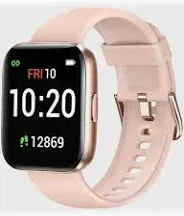 Photo 1 of Letsfit Smartwatch IW1 Heart Rate, Blood Oxygen Monitor, Activity Tracker, pink
