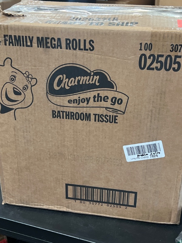 Photo 2 of Charmin Ultra Soft Cushiony Touch Toilet Paper, 24 Family Mega Rolls = 123 Regular Rolls (Packaging May Vary)
