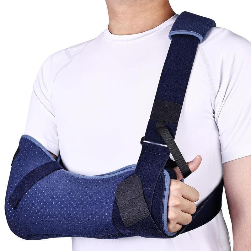 Photo 1 of Willcom Arm Sling for Shoulder Injury with Waist Strap - Immobilizer Brace Support for Sleeping, Rotator Cuff Surgery(Comfort Version, Right, Large)
