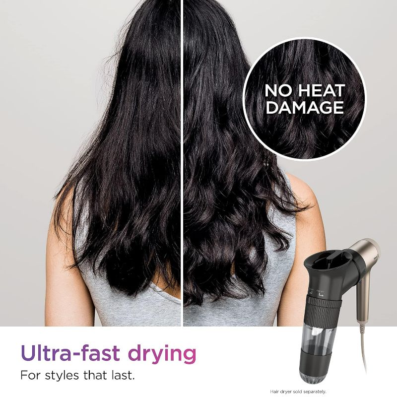 Photo 1 of Shark HD100AWA IQ AirWave Attachment for HyperAIR Blow Dryers, Styling Tool, Auto Preset Touchless Waver & HD100SANM Non-Slip Silicone Mat Stone IQ AirWave Shark HD100AWA+ Mat