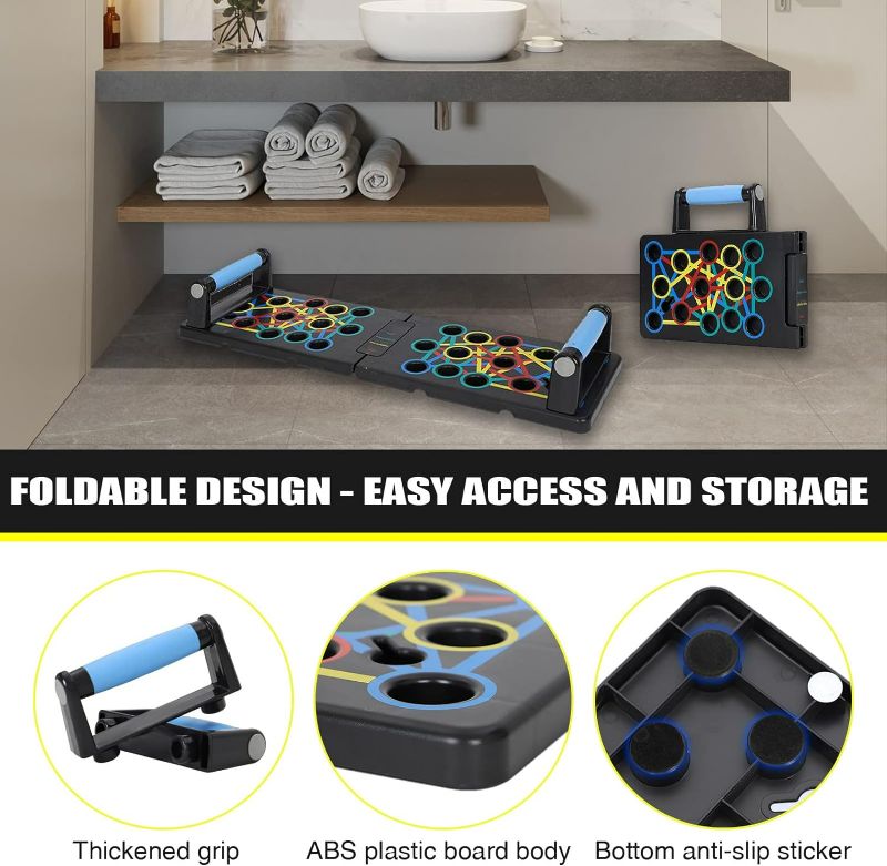 Photo 1 of Push Up Board 9 in 1 Home Workout Equipment Multi-Functional Pushup Bar System Fitness Floor Chest Muscle Exercise Professional Equipment Burn Fat Strength Training Arm
