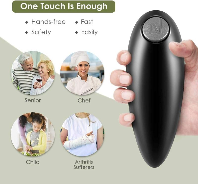 Photo 2 of Electric Can Opener One Touch Switch Smooth Edge Automatic Electric Can Opener
