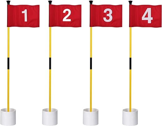 Photo 1 of KINGTOP Golf Flagstick Mini, Putting Green Flag for Yard, All 3 Feet, Double-Sided Numbered Golf Flags, Golf Pin Flag Hole Cup Set, Portable 2-Section Design, Gifts Idea
