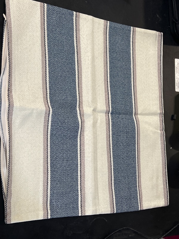 Photo 2 of 2 Pack Contemporary Blue Striped Pillow Cases 