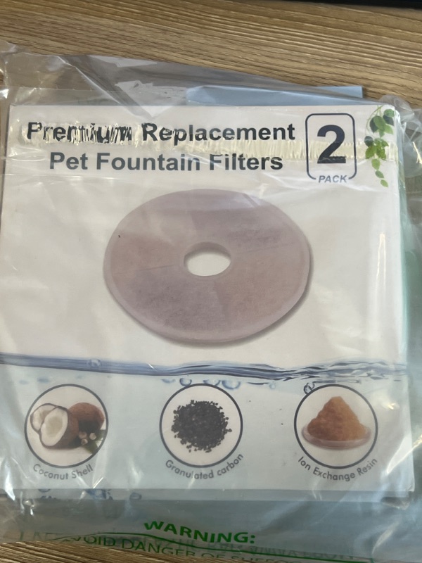 Photo 1 of Premium Replacement Pet Fountain Filters, Pack of 2
