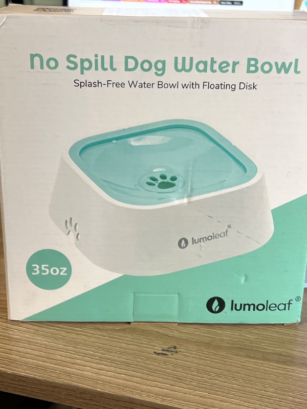 Photo 3 of LumoLeaf No Spill Water Bowl for Dogs, Slow Feeder Drinking Water Bowl for Messy Drinkers, 35oz Capacity No Drip No Splash Water Bowl for Dogs/Cats/Pets
