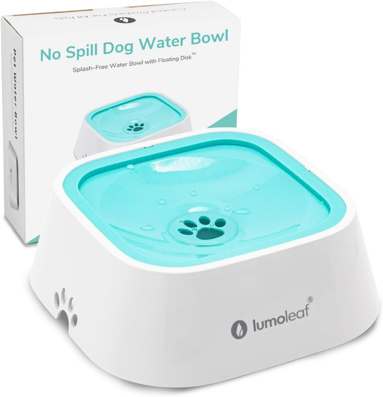 Photo 1 of LumoLeaf No Spill Water Bowl for Dogs, Slow Feeder Drinking Water Bowl for Messy Drinkers, 35oz Capacity No Drip No Splash Water Bowl for Dogs/Cats/Pets
