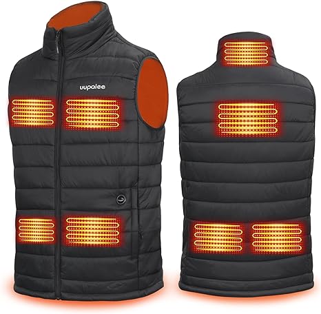 Photo 1 of uupalee Heated Vest Men Outdoor Lightweight Warm Heating Clothing with Battery Pack size Large 
