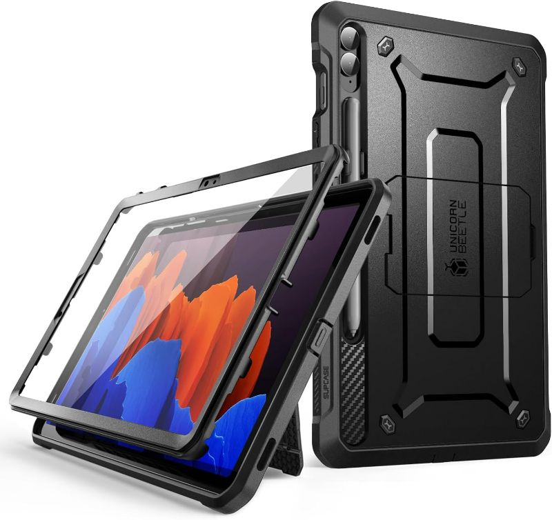Photo 1 of SUPCASE Unicorn Beetle Pro Case for Samsung Galaxy Tab S9 FE Plus 12.4 Inch (2023), with Built-in Screen Protector & Kickstand & S Pen Holder Full-Body Rugged Protective Case (Black)

