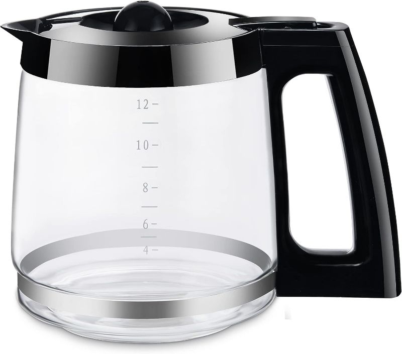 Photo 1 of Ulrempart 12-Cup Replacement Coffee Carafe Pot Compatible with Hamilton Coffee Maker, Machine, Brewer Models 49980A, 49980Z, 49983, 49618, 46300, 46310, 49976, 49966, 49350 | Black
