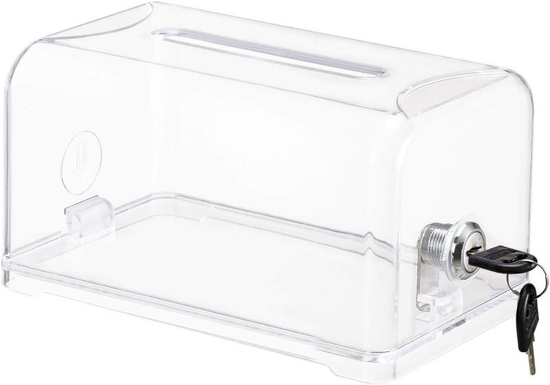 Photo 1 of Polmart Clear Suggestion/Business Card/Drawing Box with Lock
