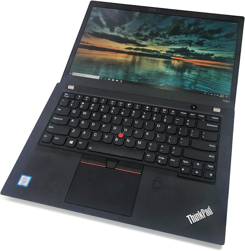 Photo 2 of Lenovo ThinkPad T480s Laptop, 14 IPS FHD (1920x1080) Matte Display, Intel Core i7-8650U 4.20 GHz, 24GB RAM, 512GB SSD, Fingerprint Reader, Supported Windows 10 Pro, Black Color, Renewed