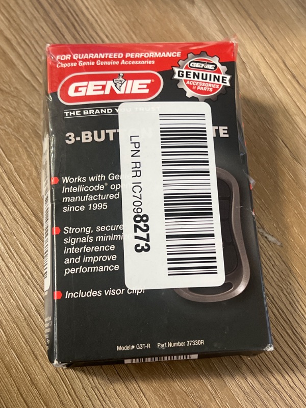 Photo 4 of Genie authentic G3T-R 3-button Intellicode garage door opener remote with, works only on Genie openers, single pack

