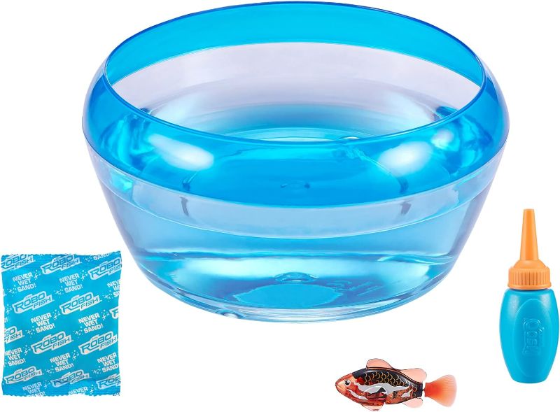 Photo 2 of Robo Fish Water Activiated Swimming Pets Fish Bowl Playset by ZURU Color Changing Toys and Never Wet Sand
