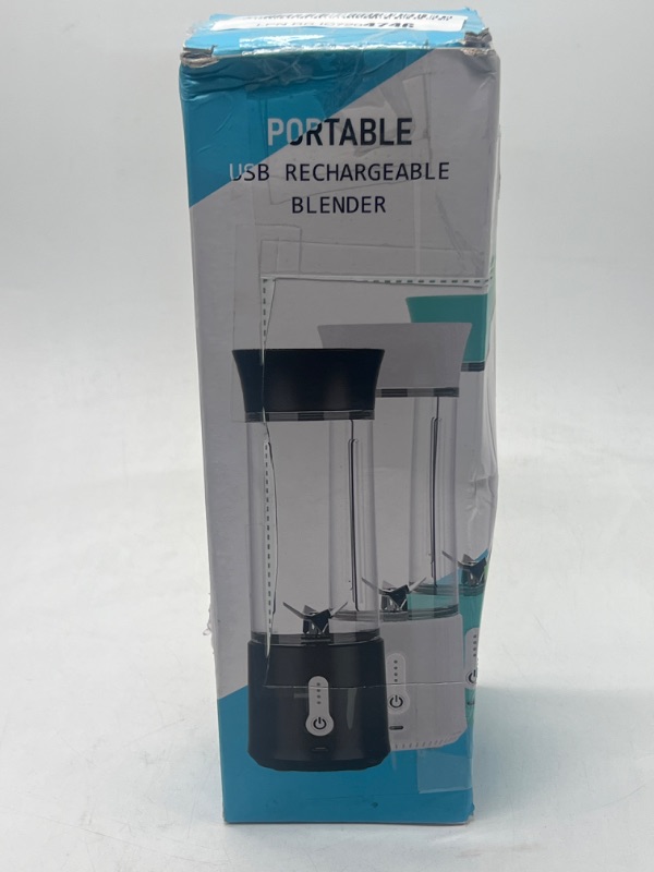 Photo 3 of Portable Blender Cup,Electric USB Juicer Blender,Mini Blender Portable Blender For Shakes and Smoothies, Juice,380ml, Six Blades Great for Mixing,Bule
